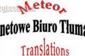 Internetowe Biuro Tumacze "Meteor Translations" 