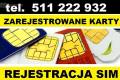 ZAREJESTROWANE KARTY SIM zdana rejestracja startery prepaid Warszawa Orange Play Plus T-mobile Layca